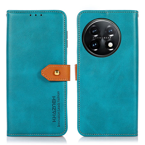 Handytasche Stand Schutzhülle Flip Leder Hülle N07P für OnePlus 11 5G Cyan