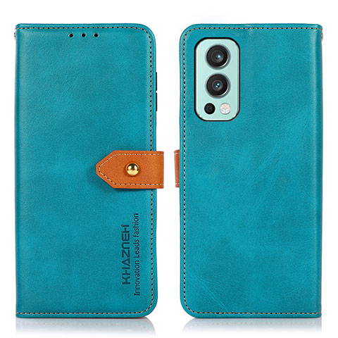 Handytasche Stand Schutzhülle Flip Leder Hülle N07P für OnePlus Nord 2 5G Cyan