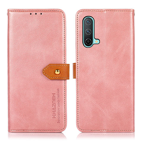 Handytasche Stand Schutzhülle Flip Leder Hülle N07P für OnePlus Nord CE 5G Rosa