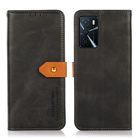 Handytasche Stand Schutzhülle Flip Leder Hülle N07P für Oppo A16s Schwarz