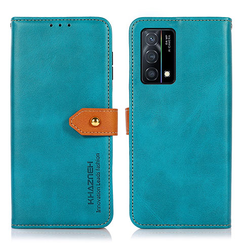 Handytasche Stand Schutzhülle Flip Leder Hülle N07P für Oppo K9 5G Cyan