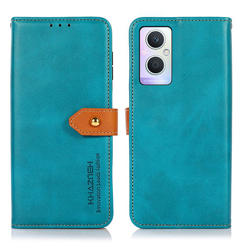 Handytasche Stand Schutzhülle Flip Leder Hülle N07P für Oppo Reno7 Lite 5G Cyan