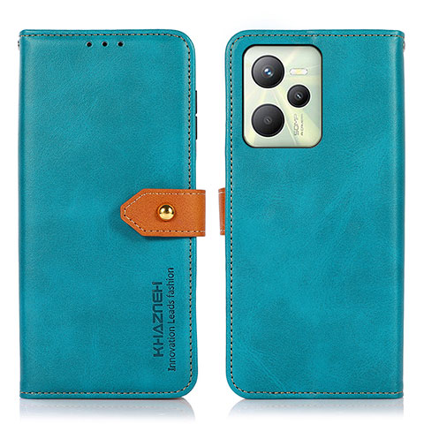 Handytasche Stand Schutzhülle Flip Leder Hülle N07P für Realme C35 Cyan