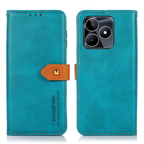 Handytasche Stand Schutzhülle Flip Leder Hülle N07P für Realme C53 India Cyan