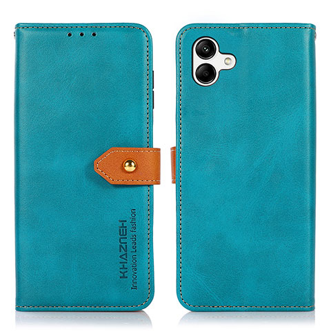 Handytasche Stand Schutzhülle Flip Leder Hülle N07P für Samsung Galaxy A04E Cyan