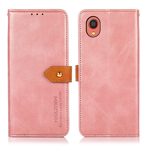 Handytasche Stand Schutzhülle Flip Leder Hülle N07P für Samsung Galaxy A22 5G SC-56B Rosa