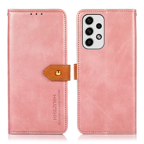 Handytasche Stand Schutzhülle Flip Leder Hülle N07P für Samsung Galaxy A23 5G Rosa