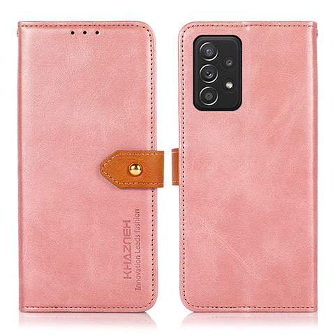 Handytasche Stand Schutzhülle Flip Leder Hülle N07P für Samsung Galaxy A52s 5G Rosa