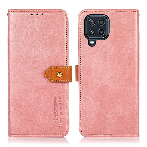 Handytasche Stand Schutzhülle Flip Leder Hülle N07P für Samsung Galaxy M32 4G Rosa