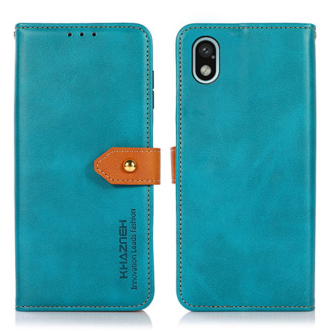 Handytasche Stand Schutzhülle Flip Leder Hülle N07P für Sony Xperia Ace III SO-53C Cyan