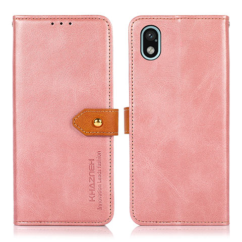 Handytasche Stand Schutzhülle Flip Leder Hülle N07P für Sony Xperia Ace III SOG08 Rosa