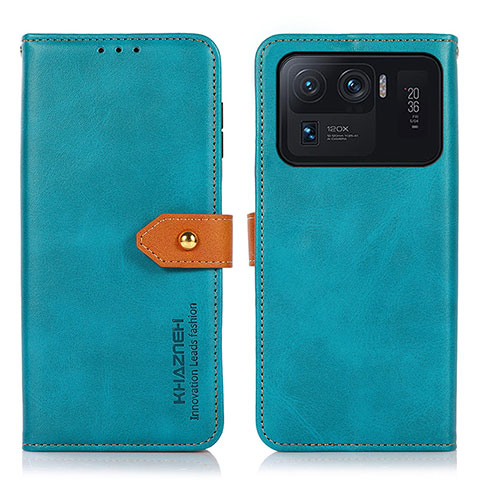 Handytasche Stand Schutzhülle Flip Leder Hülle N07P für Xiaomi Mi 11 Ultra 5G Cyan