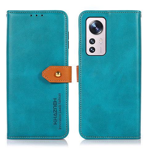 Handytasche Stand Schutzhülle Flip Leder Hülle N07P für Xiaomi Mi 12 Pro 5G Cyan