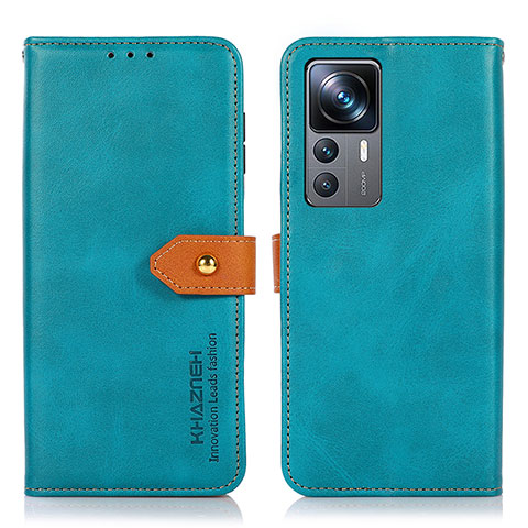 Handytasche Stand Schutzhülle Flip Leder Hülle N07P für Xiaomi Mi 12T Pro 5G Cyan