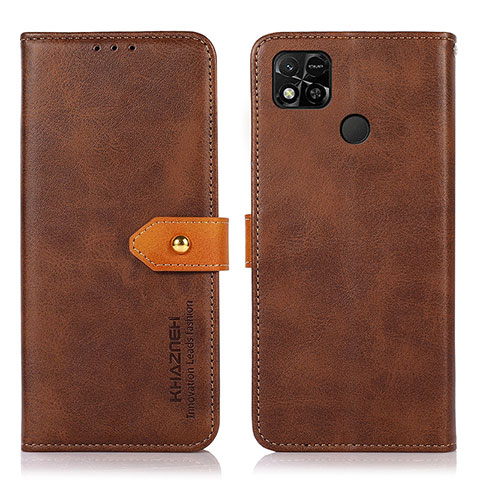 Handytasche Stand Schutzhülle Flip Leder Hülle N07P für Xiaomi Redmi 9C Braun