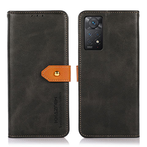 Handytasche Stand Schutzhülle Flip Leder Hülle N07P für Xiaomi Redmi Note 11 Pro 4G Schwarz