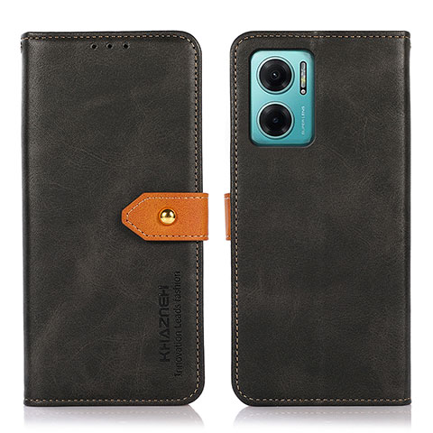 Handytasche Stand Schutzhülle Flip Leder Hülle N07P für Xiaomi Redmi Note 11E 5G Schwarz