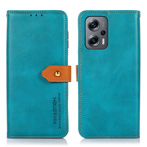 Handytasche Stand Schutzhülle Flip Leder Hülle N07P für Xiaomi Redmi Note 11T Pro+ Plus 5G Cyan