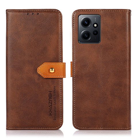 Handytasche Stand Schutzhülle Flip Leder Hülle N07P für Xiaomi Redmi Note 12 4G Braun