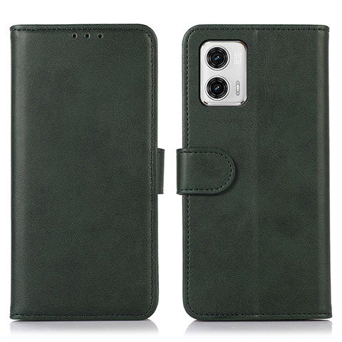 Handytasche Stand Schutzhülle Flip Leder Hülle N08P für Motorola Moto G73 5G Grün