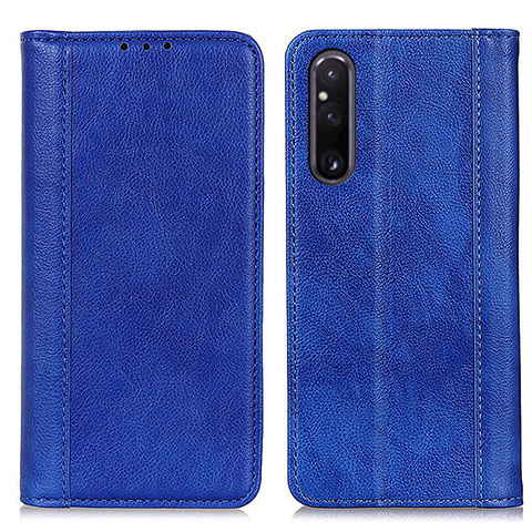 Handytasche Stand Schutzhülle Flip Leder Hülle N08P für Sony Xperia 1 V Blau