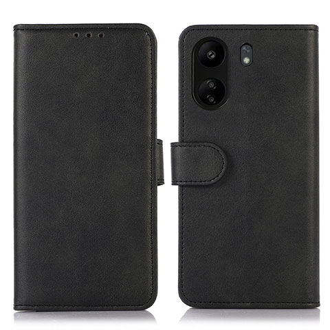 Handytasche Stand Schutzhülle Flip Leder Hülle N08P für Xiaomi Redmi 13C Schwarz