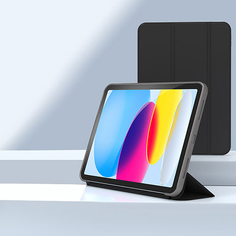 Handytasche Stand Schutzhülle Flip Leder Hülle P03 für Apple iPad 10.9 (2022) Schwarz