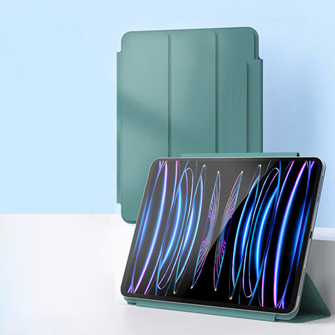 Handytasche Stand Schutzhülle Flip Leder Hülle P03 für Apple iPad Pro 11 (2022) Grün