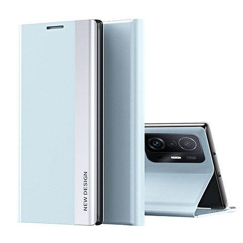 Handytasche Stand Schutzhülle Flip Leder Hülle Q01H für Xiaomi Mi 11T Pro 5G Hellblau