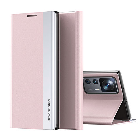 Handytasche Stand Schutzhülle Flip Leder Hülle Q01H für Xiaomi Mi 12T 5G Rosegold