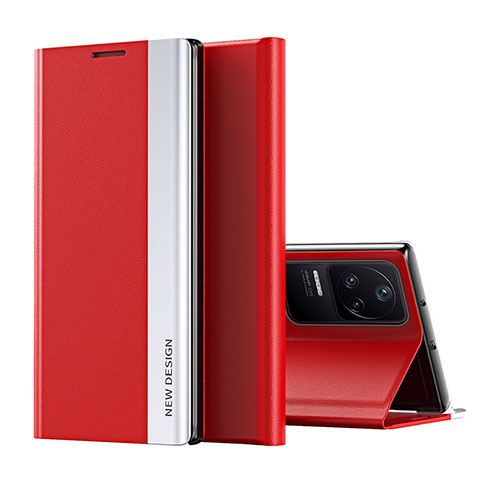 Handytasche Stand Schutzhülle Flip Leder Hülle Q01H für Xiaomi Poco F4 5G Rot