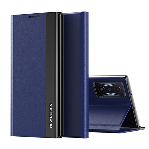 Handytasche Stand Schutzhülle Flip Leder Hülle Q01H für Xiaomi Poco F4 GT 5G Blau