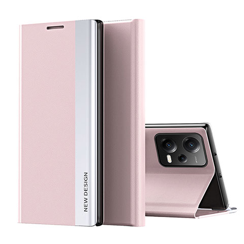 Handytasche Stand Schutzhülle Flip Leder Hülle Q01H für Xiaomi Poco X5 5G Rosegold