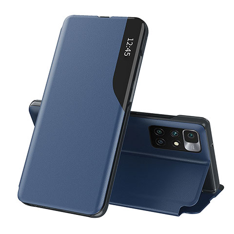 Handytasche Stand Schutzhülle Flip Leder Hülle Q02H für Xiaomi Redmi 10 (2022) Blau