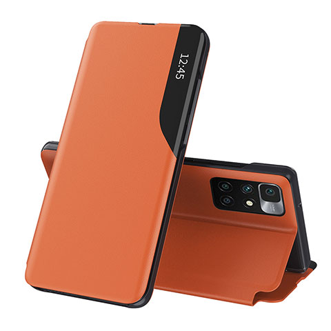 Handytasche Stand Schutzhülle Flip Leder Hülle Q02H für Xiaomi Redmi 10 4G Orange