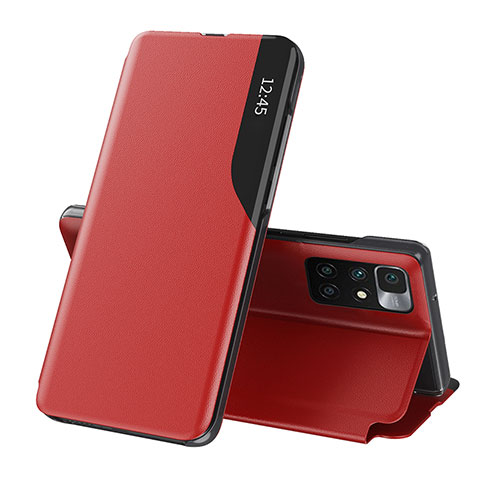 Handytasche Stand Schutzhülle Flip Leder Hülle Q02H für Xiaomi Redmi 10 4G Rot