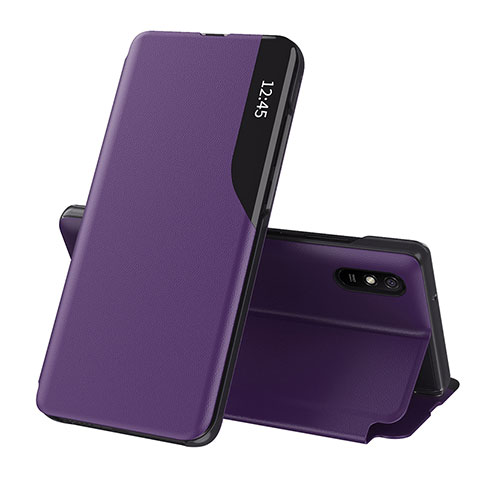Handytasche Stand Schutzhülle Flip Leder Hülle Q02H für Xiaomi Redmi 9A Violett