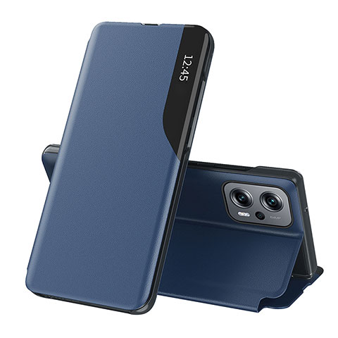 Handytasche Stand Schutzhülle Flip Leder Hülle Q02H für Xiaomi Redmi Note 11T Pro+ Plus 5G Blau