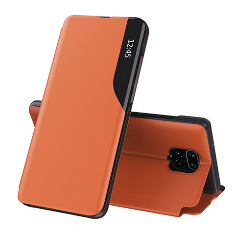 Handytasche Stand Schutzhülle Flip Leder Hülle Q02H für Xiaomi Redmi Note 9S Orange