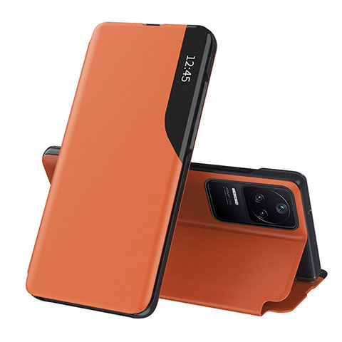 Handytasche Stand Schutzhülle Flip Leder Hülle Q03H für Xiaomi Redmi K40S 5G Orange