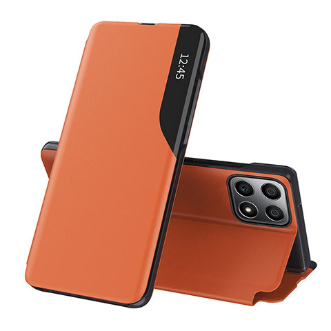 Handytasche Stand Schutzhülle Flip Leder Hülle QH1 für Huawei Honor 70 Lite 5G Orange