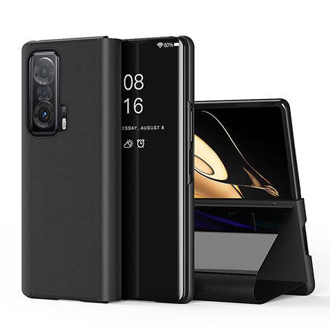 Handytasche Stand Schutzhülle Flip Leder Hülle QH1 für Huawei Honor Magic V 5G Schwarz