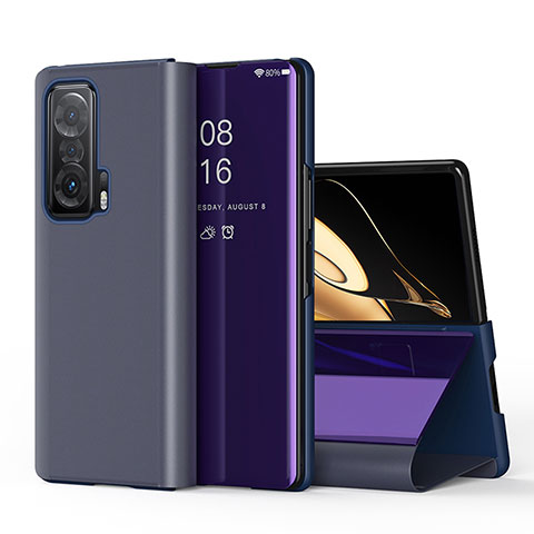 Handytasche Stand Schutzhülle Flip Leder Hülle QH1 für Huawei Honor Magic V 5G Violett