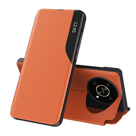 Handytasche Stand Schutzhülle Flip Leder Hülle QH1 für Huawei Honor Magic4 Lite 5G Orange