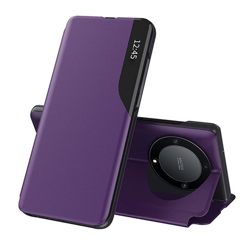 Handytasche Stand Schutzhülle Flip Leder Hülle QH1 für Huawei Honor Magic6 Lite 5G Violett