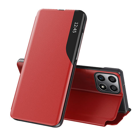 Handytasche Stand Schutzhülle Flip Leder Hülle QH1 für Huawei Honor X8b Rot