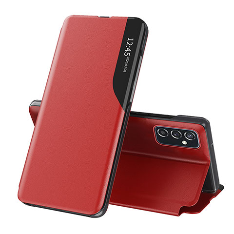 Handytasche Stand Schutzhülle Flip Leder Hülle QH1 für Samsung Galaxy M23 5G Rot