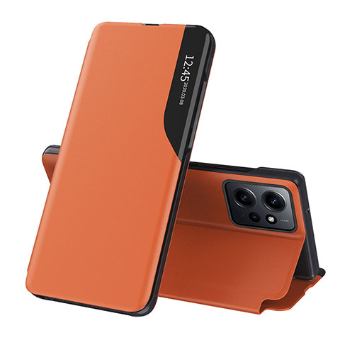 Handytasche Stand Schutzhülle Flip Leder Hülle QH1 für Xiaomi Redmi Note 12 4G Orange