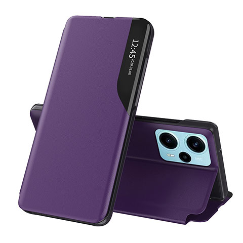 Handytasche Stand Schutzhülle Flip Leder Hülle QH1 für Xiaomi Redmi Note 12 Turbo 5G Violett