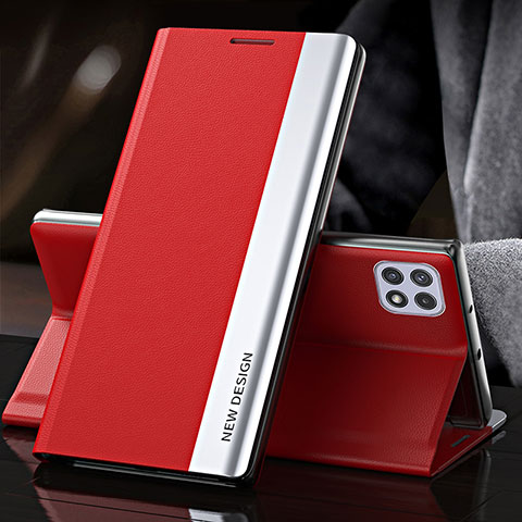 Handytasche Stand Schutzhülle Flip Leder Hülle QH2 für Samsung Galaxy A22s 5G Rot